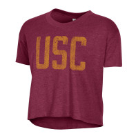 USC Trojans Women's Maroon Headliner Crop T-Shirt